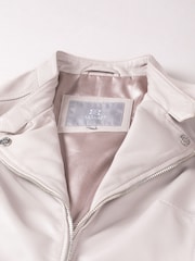 Lakeland Leather Grey Nateby Centre Zip Leather Biker Jacket - Image 12 of 12