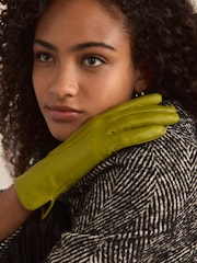 Lime Green Leather Gloves - Image 3 of 6