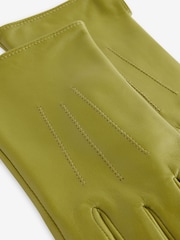 Lime Green Leather Gloves - Image 5 of 6