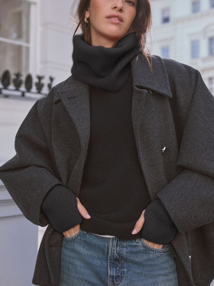 Black Wool Cashmere Handwarmer - Image 1 of 6