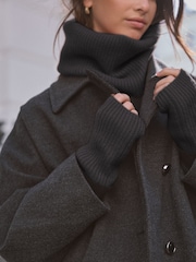 Black Wool Cashmere Handwarmer - Image 2 of 6