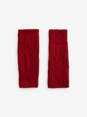 Rot - Cable Knit Handwarmer - Bild 7 von 10