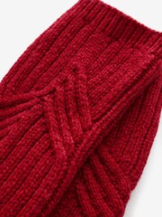 Rot - Cable Knit Handwarmer - Bild 9 von 10