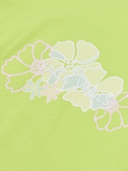 Jack Wills Green Oversized Fit Girls Floral Graphic 100% Cotton T-Shirt - Image 7 of 7