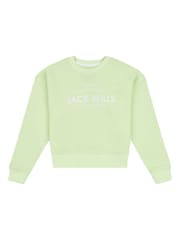 Jack Wills Green Loose Fit Girls 100% Cotton Huntston Crew Sweatshirt - Image 5 of 7