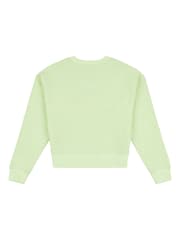 Jack Wills Green Loose Fit Girls 100% Cotton Huntston Crew Sweatshirt - Image 6 of 7