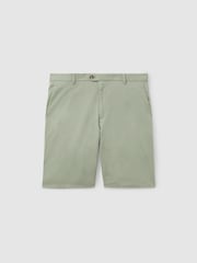 Reiss Pistachio Wicket Modern Fit Cotton Blend Chino Shorts - Image 2 of 5