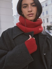 Red Wool Cashmere Snood - Image 4 of 11