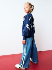 Blue Denim 100% Cotton Wide Leg Jeans (3-16yrs) - Image 3 of 4