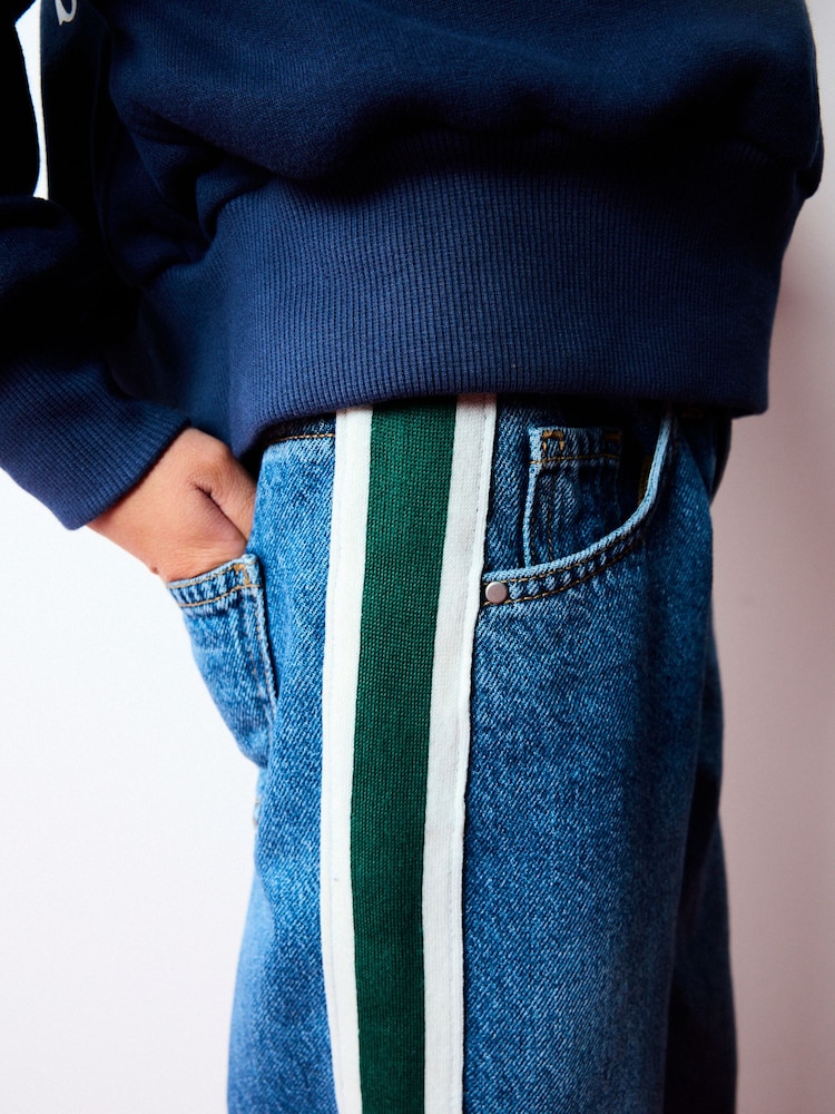 Blue Denim 100% Cotton Wide Leg Jeans (3-16yrs) - Image 4 of 4 Blue Denim 100% Cotton Wide Leg Jeans (3-16yrs) - Image 4 of 4