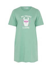 Yours Curve Green Side Split Nightdress - Image 5 of 5