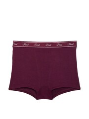 Victoria's Secret PINK Purple Rose Cotton Logo High Waist Short Knickers - Image 3 of 3