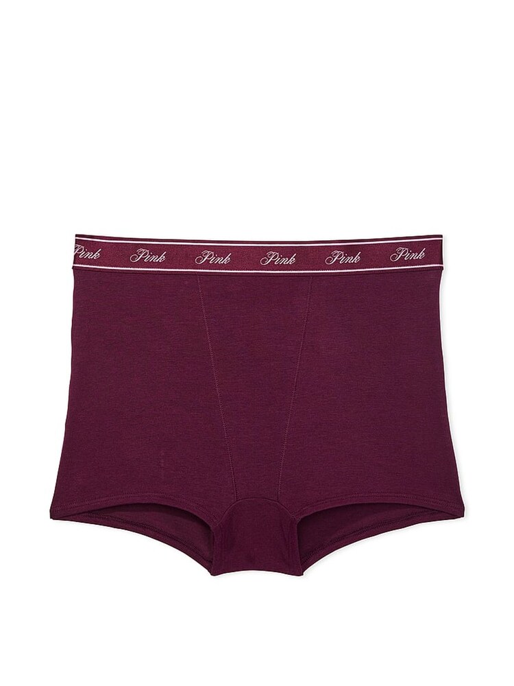 Victoria's Secret PINK Purple Rose Cotton Logo High Waist Short Knickers - Image 3 of 3 Victoria's Secret PINK Purple Rose Cotton Logo High Waist Short Knickers - Image 3 of 3