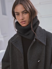 Black Wool Cashmere Snood - Image 1 of 7