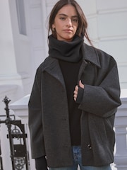 Black Wool Cashmere Snood - Image 2 of 7