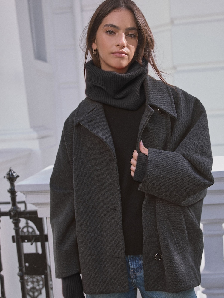 Black Wool Cashmere Snood - Image 2 of 7