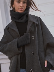 Black Wool Cashmere Snood - Image 3 of 7