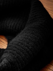 Black Wool Cashmere Snood - Image 6 of 7