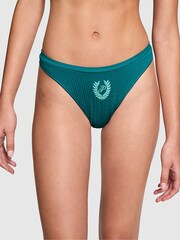 Victoria's Secret PINK Jade Way Green Seamless High Leg Scoop Thong Knickers - Image 1 of 3