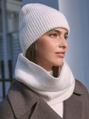 Cream Wool Cashmere Snood - Image 4 of 7