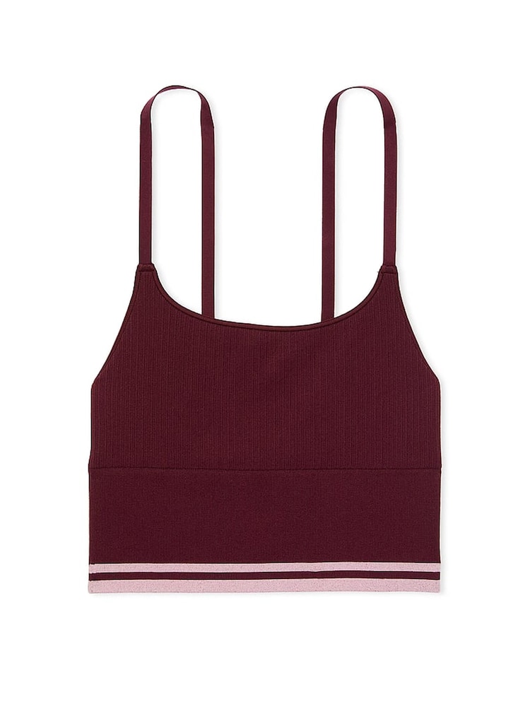 Victoria's Secret PINK Purple Rose Seamless Longline Scoop Sports Bra Top - Image 3 of 3