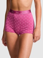 Victoria's Secret PINK Midnight Mauve Pink Cherries Cotton Logo High Waist Short Knickers - Image 1 of 3