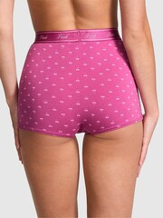Victoria's Secret PINK Midnight Mauve Pink Cherries Cotton Logo High Waist Short Knickers - Image 2 of 3