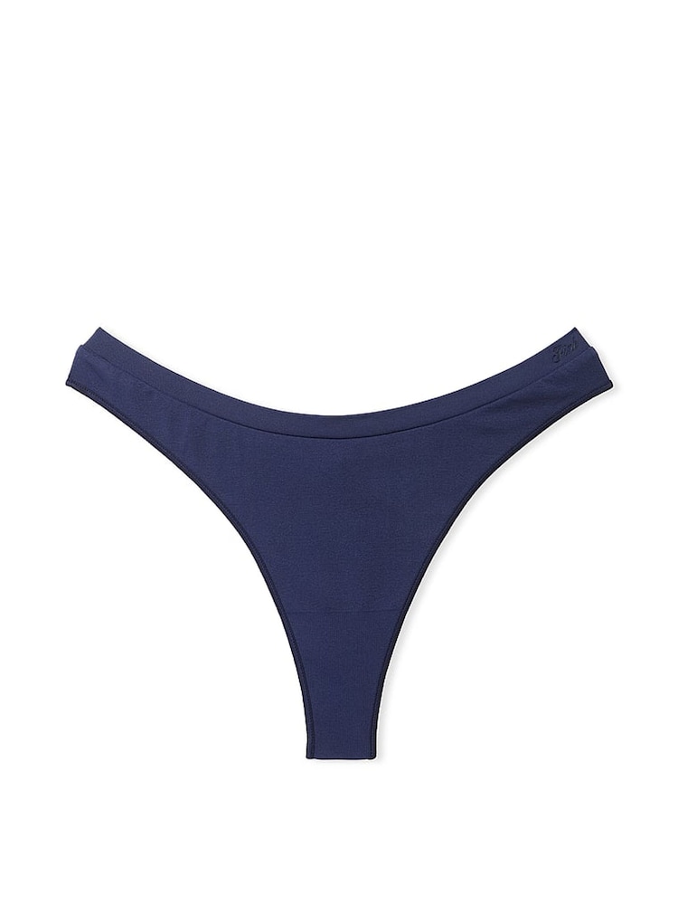 Victoria's Secret PINK Blue Midnight Navy Thong Knickers - Image 3 of 3