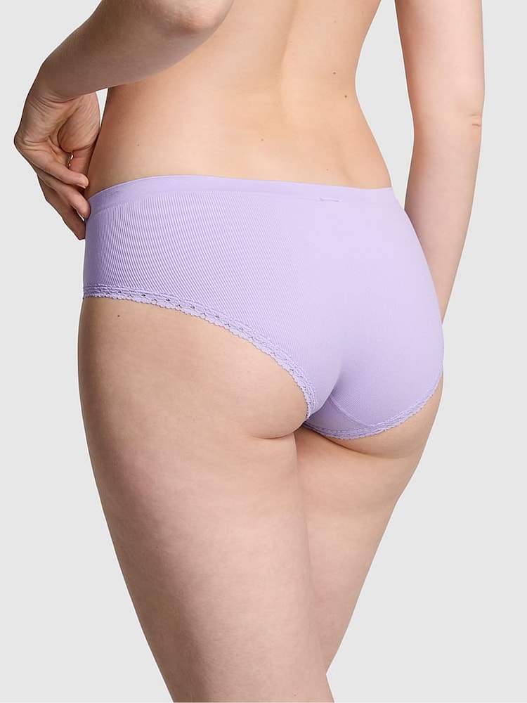 Victoria's Secret PINK Brown/Burgundy/Pink/Stripe/Purple Hipster 5 Pack Knickers - Image 3 of 3
