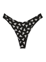 Victoria's Secret PINK Black Ghost Thong Cotton Cheeky Knickers - Image 2 of 2