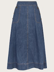 Monsoon Blue 100% Cotton Harper Denim Skirt - Image 5 of 5