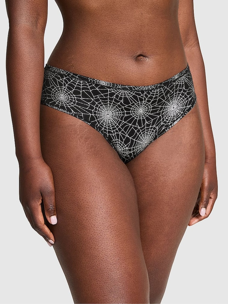 Victoria's Secret PINK Black Halloween Spider Web Cheeky Cotton Cheeky Knickers - Image 1 of 3 Victoria's Secret PINK Black Halloween Spider Web Cheeky Cotton Cheeky Knickers - Image 1 of 3