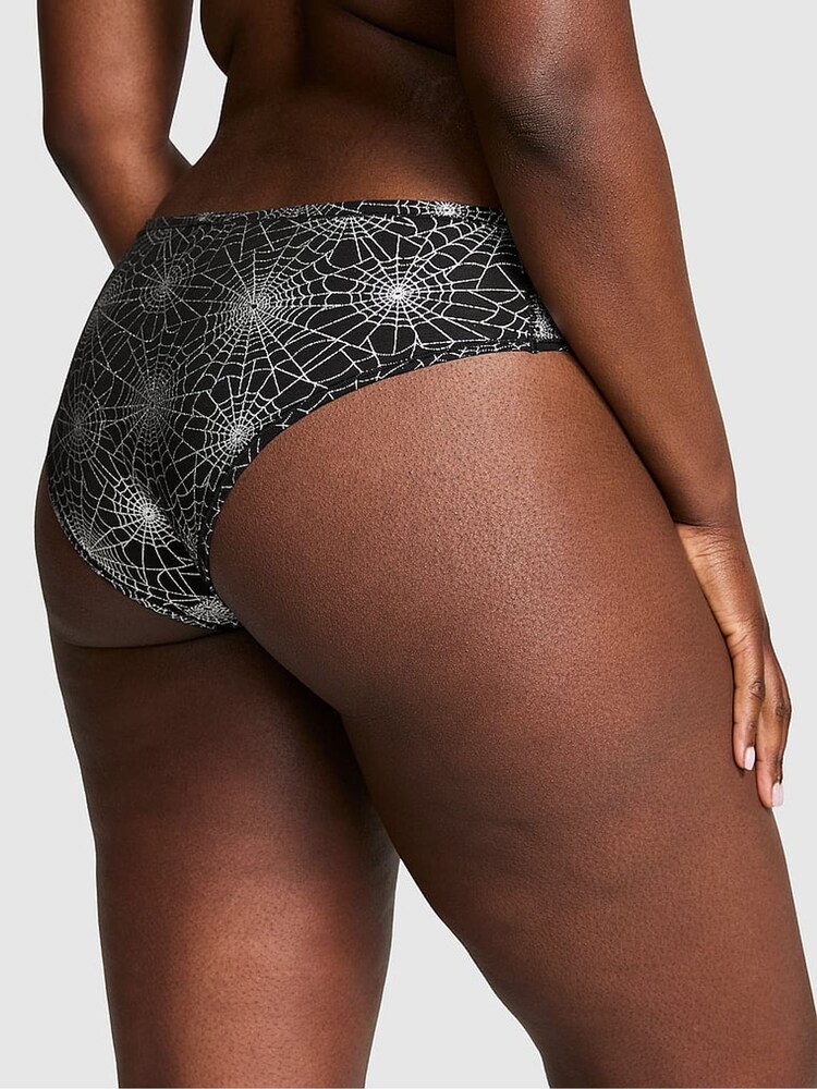 Victoria's Secret PINK Black Halloween Spider Web Cheeky Cotton Cheeky Knickers - Image 2 of 3