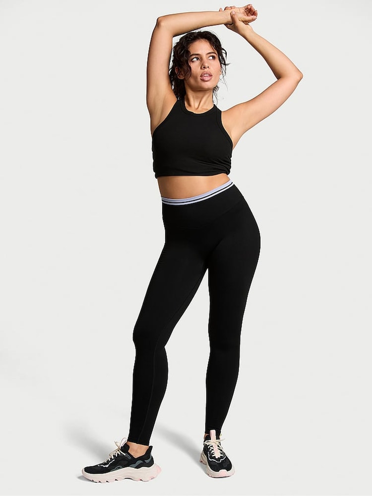 Victoria's Secret PINK Black Seamless Leggings - Image 1 of 3