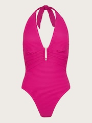 Monsoon Pink Maria Ribbed Swimsuit - Image 5 of 5