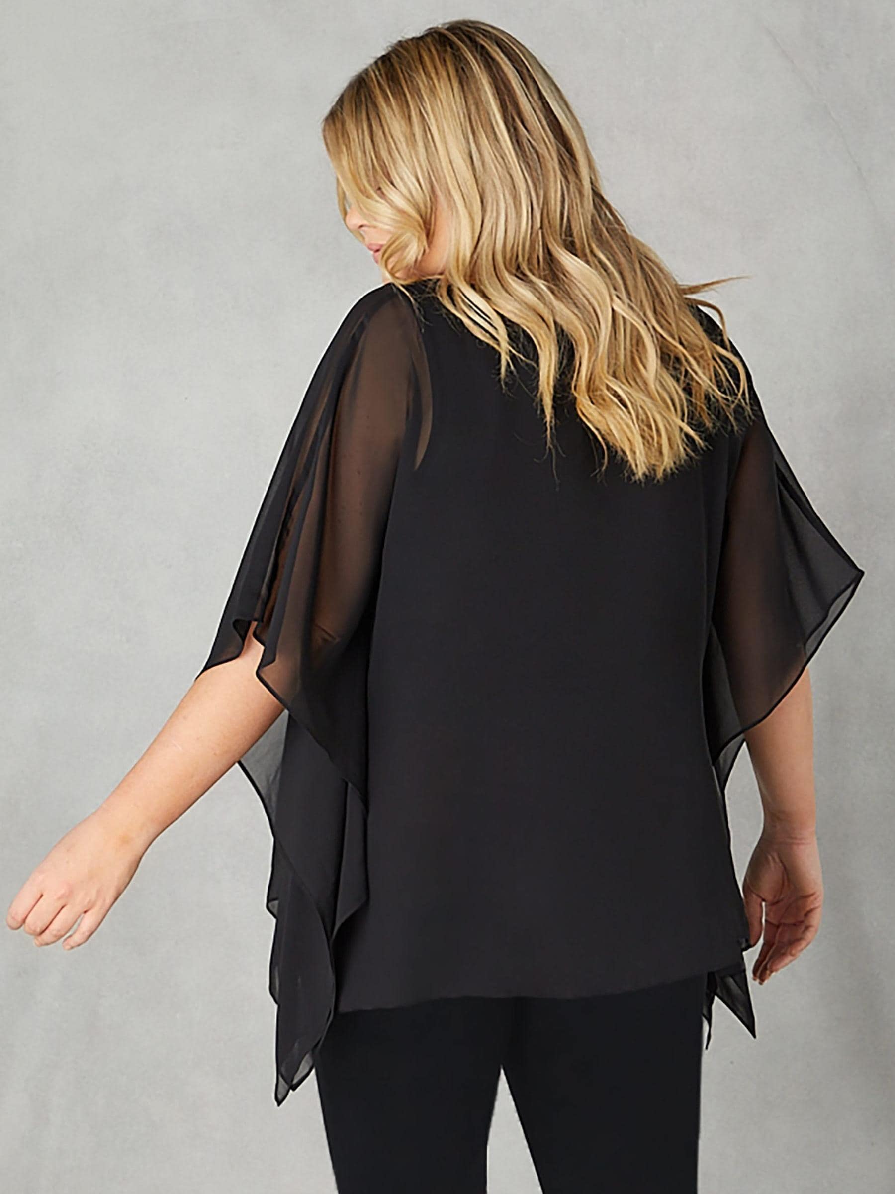 black sheer overlay top