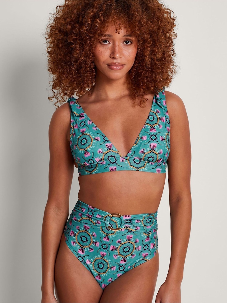 Monsoon Blue Carla Print Bikini Top - Image 1 of 5
