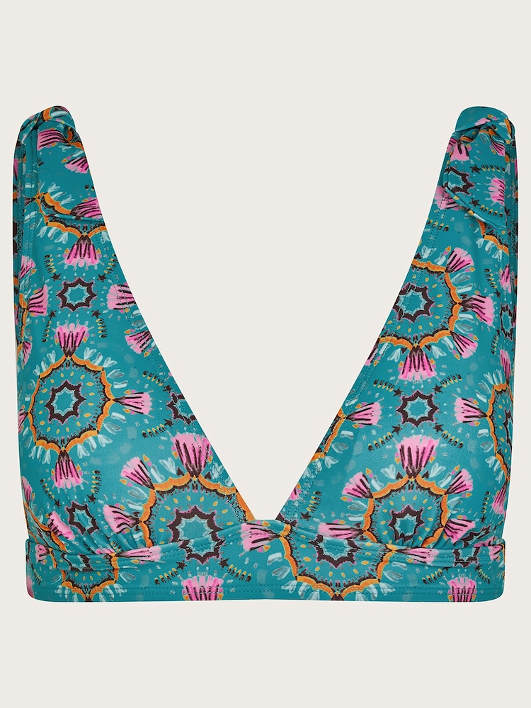 Monsoon Blue Carla Print Bikini Top - Image 5 of 5