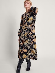 Monsoon Black Print Juliet Shirt Dress - Image 1 of 5