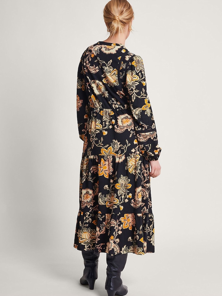 Monsoon Black Print Juliet Shirt Dress - Image 2 of 5