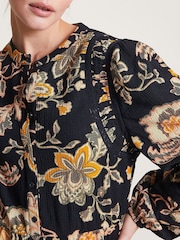 Monsoon Black Print Juliet Shirt Dress - Image 4 of 5