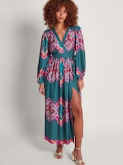 Monsoon Blue Tiffany Wrap Dress - Image 1 of 5