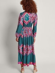 Monsoon Blue Tiffany Wrap Dress - Image 2 of 5