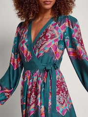 Monsoon Blue Tiffany Wrap Dress - Image 3 of 5