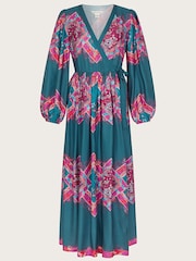 Monsoon Blue Tiffany Wrap Dress - Image 5 of 5