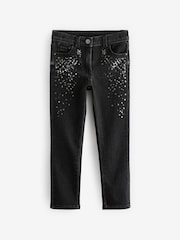 Black Sequin Skinny Jeans (3-16yrs) - Image 5 of 7