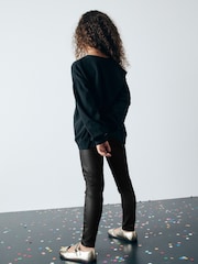 Black Coated Jeggings (3-16yrs) - Image 3 of 6