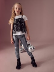 Pewter Grey Coated Jeggings (3-16yrs) - Image 2 of 6