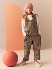 Animal 100% Cotton Slouchy Dungarees (3-16yrs) - Image 1 of 9