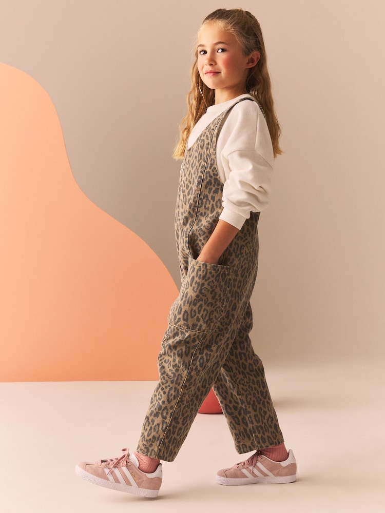 Animal 100% Cotton Slouchy Dungarees (3-16yrs) - Image 4 of 9